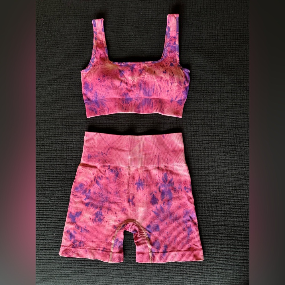 Pink and Purple Tie-Dye Sports Set